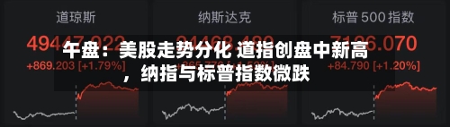 午盘：美股走势分化 道指创盘中新高，纳指与标普指数微跌-第3张图片