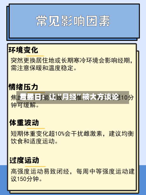 世界月经日：让“月经”被大方谈论