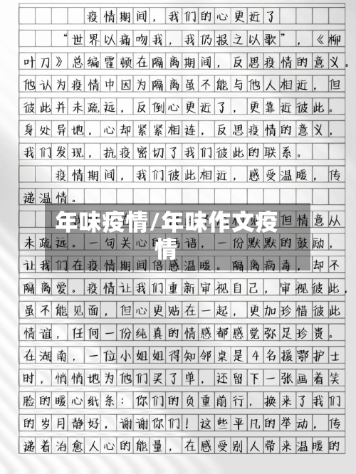 年味疫情/年味作文疫情-第3张图片